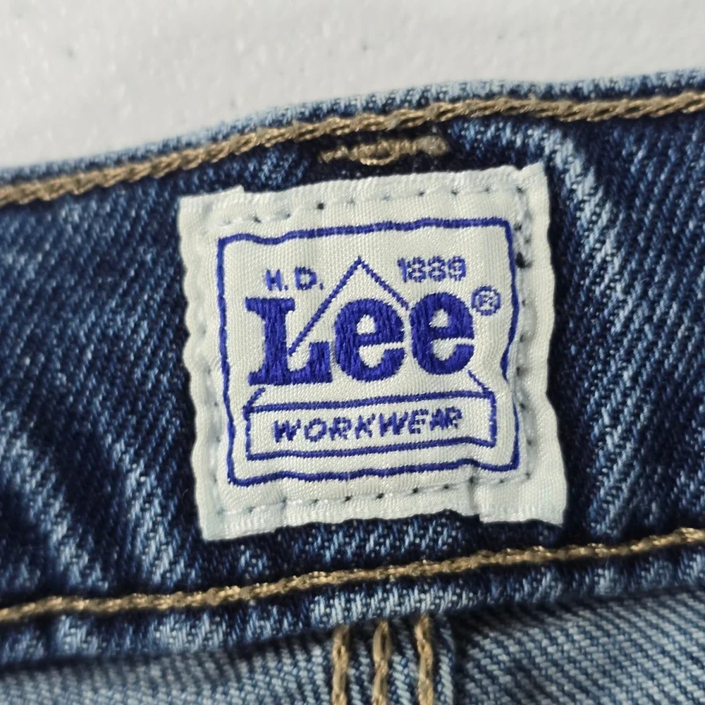 Lee Workwear Mens Blue Carpenter Jeans Straight Leg Utility Pants 36x30 2030